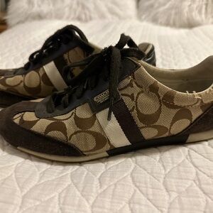 Coach Brown and Cream Sneakers